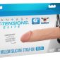 Fantasy X-tensions Elite 6“ Hollow Silicone Strap-on - Dual Density Naturlook Penishülle mit größenverstellbarem Gurt – Verpackung