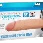 Fantasy X-tensions Elite 8“ Hollow Silicone Strap-on - Naturlook – Verpackung