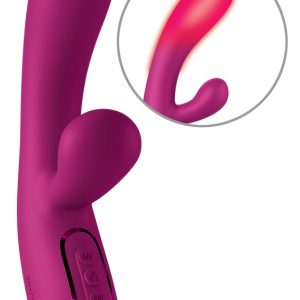 JimmyJane Solis Rabbit Vibrator - Dual-Stimulation - 3 Motoren - 10 Modi - Wärmefunktion - Wasserdicht - Silikon, ABS - Wiederaufladbar