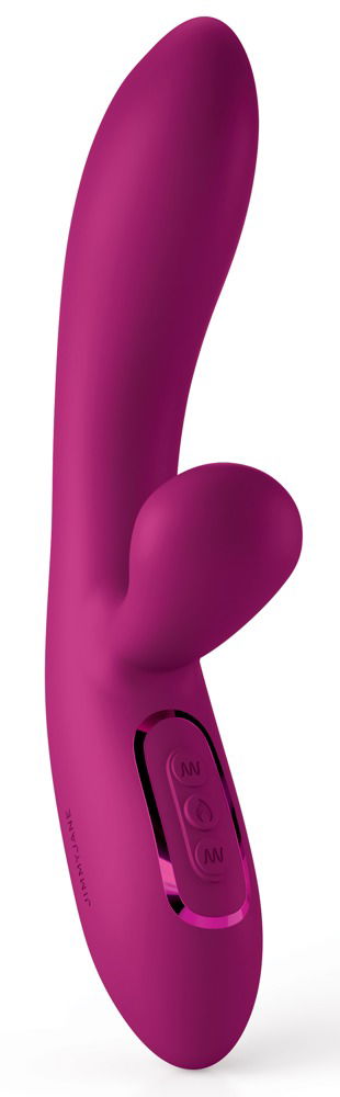 JimmyJane Solis Rabbit Vibrator - Dual-Stimulation - 3 Motoren - 10 Modi - Wärmefunktion - Wasserdicht - Silikon, ABS - Wiederaufladbar