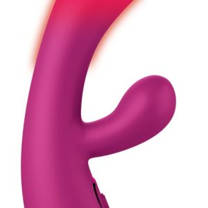 JimmyJane Solis Rabbit Vibrator - Dual-Stimulation - 3 Motoren - 10 Modi - Wärmefunktion - Wasserdicht - Silikon, ABS - Wiederaufladbar