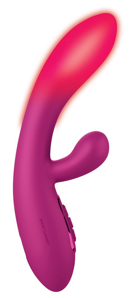 JimmyJane Solis Rabbit Vibrator - Dual-Stimulation - 3 Motoren - 10 Modi - Wärmefunktion - Wasserdicht - Silikon, ABS - Wiederaufladbar