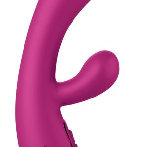 JimmyJane Solis Rabbit Vibrator - Dual-Stimulation - 3 Motoren - 10 Modi - Wärmefunktion - Wasserdicht - Silikon, ABS - Wiederaufladbar