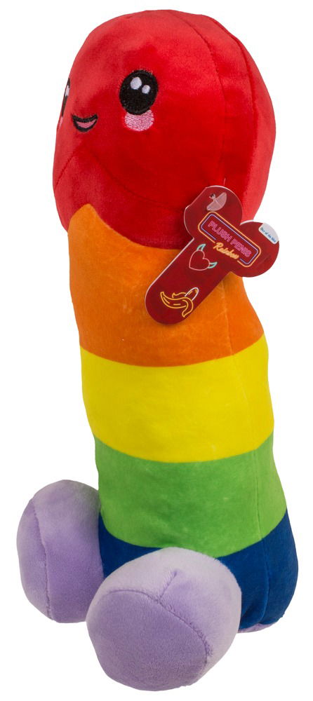 Regenbogen Kuschelpenis 30 cm - Plüsch Geschenk-Idee