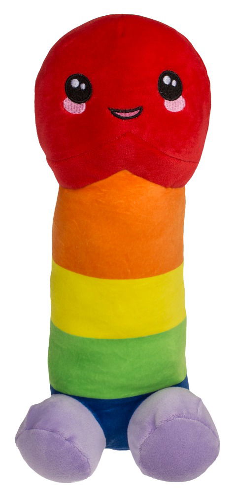 Regenbogen Kuschelpenis 30 cm - Plüsch Geschenk-Idee