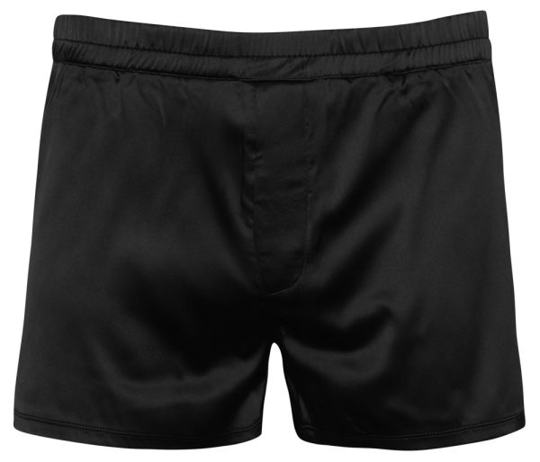 Svenjoyment Leger geschnittene Satin-Pants, Schwarz, Größe M