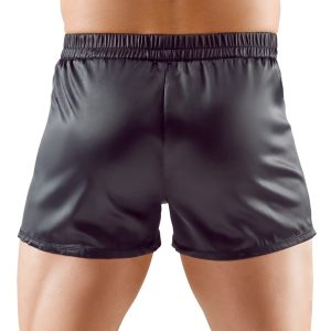 Svenjoyment Leger geschnittene Satin-Pants, Schwarz, Größe M