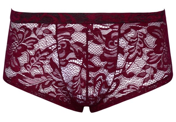 Svenjoyment Dark Red Lace Pants in Größe M