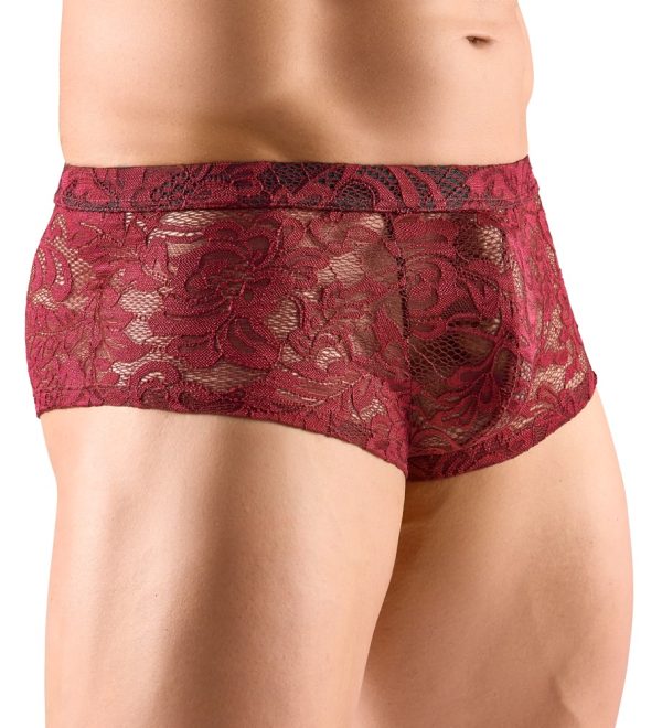 Svenjoyment Dark Red Floral Lace Panty in Größe S