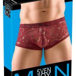 Svenjoyment Dark Red Floral Lace Panty in Größe S