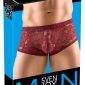 Svenjoyment Transparente Spitzen-Pants, dunkelrot, floral – Verpackung