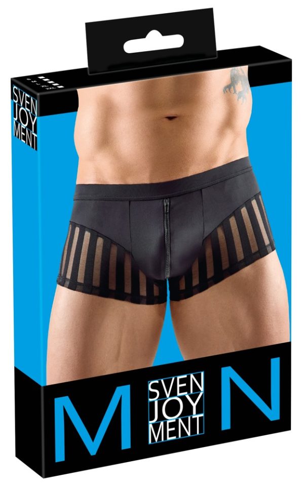 Svenjoyment Herren Pants mit erotischem Reißverschluss, Größe L, Schwarz