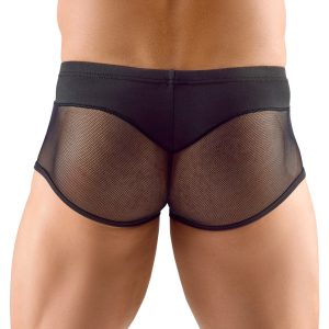 Svenjoyment Herren Pants in Schwarz, Größe L, mit transparentem Netzstoff