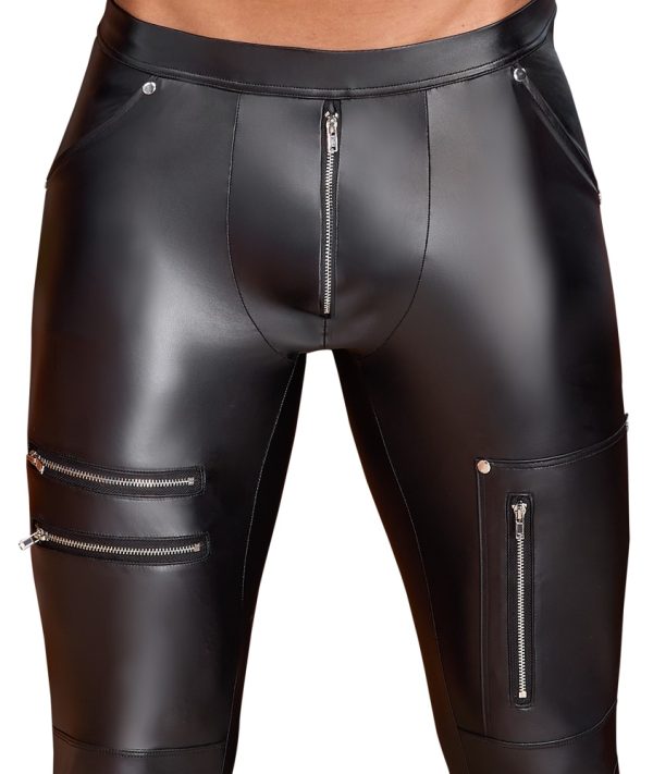 NEK Damen Stretch-Hose in schwarz mit silbernen Details