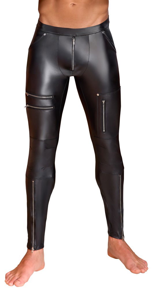 NEK Damen Stretch-Hose in schwarz mit silbernen Details