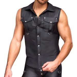 NEK Mattlook Damen-Shirt in Schwarz, ärmellos, körperbetonend