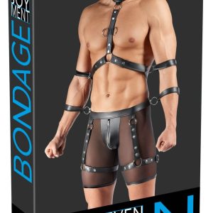 Svenjoyment BONDAGE Set - Harness Pants, Brust-Harness & Hand-/Armfesseln