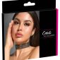 Cottelli ACCESSOIRES Schillerndes Strass-Halsband, Schwarz, 36 cm – Verpackung