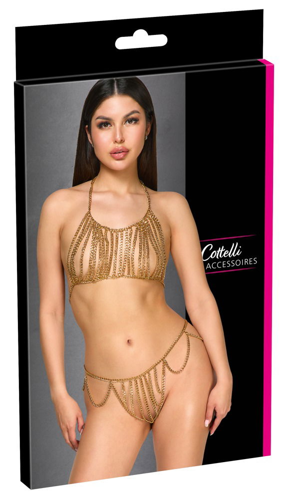 Cottelli Glamour Gold Ketten-Bikini