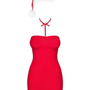 Obsessive Kissmas Weihnachtsdessous-Set, Größe S/M, Rot mit Satinschleifen