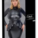 Cottelli BONDAGE Minikleid mit Armfesseln, Mattlook, Schwarz, Größe S/M