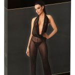 Noir Eleganter Overall aus Powernet