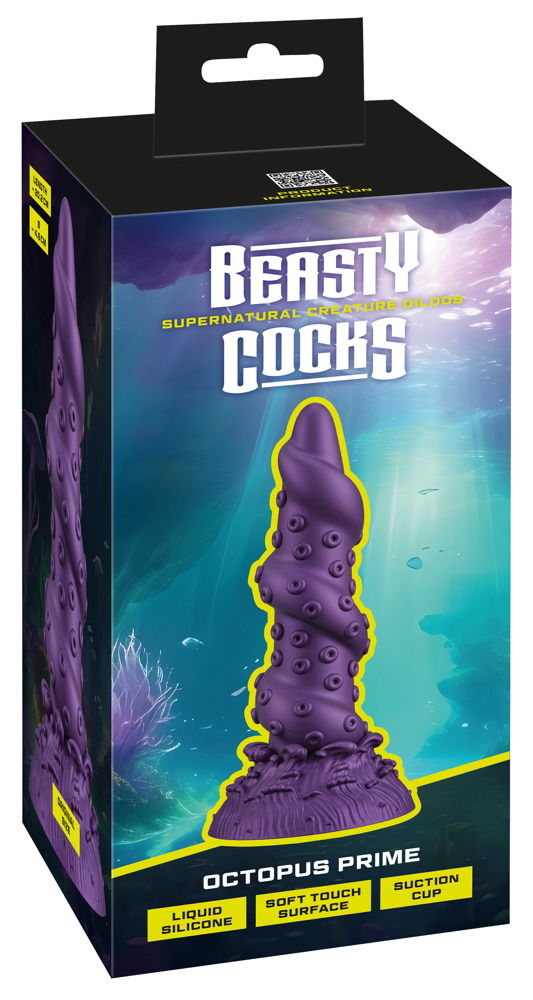 Beasty Cocks Octopus Prime Dildo - Metallic-Optik, Liquid Silicone, 20,2 cm