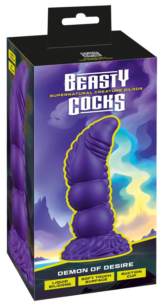 Beasty Cocks - Demon of Desire Dildo, Metallic-Optik, 22,5 cm