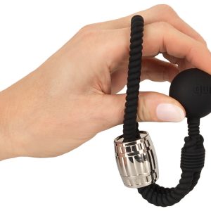 Rebel Heavy Rope Cock Strap - Penis- und Hodenschlaufe mit Kugelgewicht