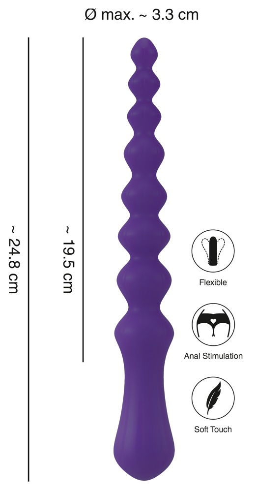 You2Toys Magic Anal Wand No. 3 - Analkugelstab, Silikon, 24,8 cm