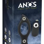 ANOS RC Butt Plug mit Loch und intensiven Vibrationen, schwarz, Größe L