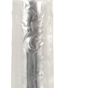 Crystal Clear Transparenter Vibrator - Flexibler Naturvibrator mit Saugfuß und 10 Vibrationsmodi, wiederaufladbar (24,5 cm)