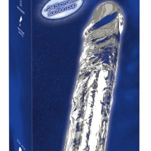 Crystal Clear Transparenter Vibrator - Flexibler Naturvibrator mit Saugfuß und 10 Vibrationsmodi, wiederaufladbar (24,5 cm)