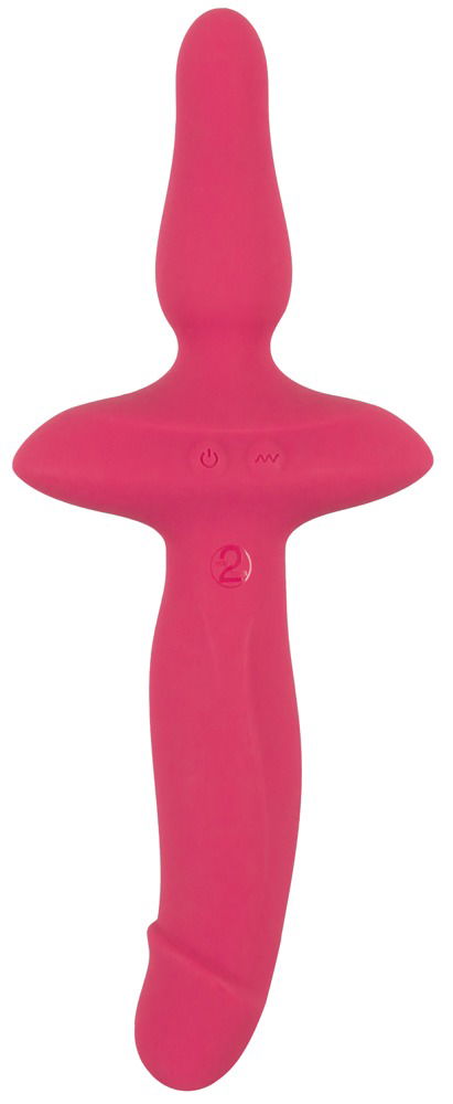 Couples Choice Doppelvibrator & Plug, 2in1, Silikon, wiederaufladbar, wasserdicht, 26cm, 10 Vibrationsmodi