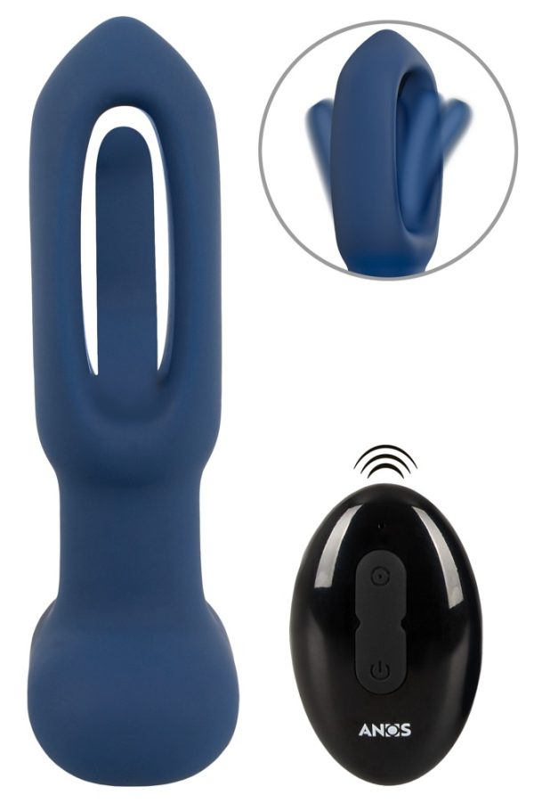 ANOS RC Flicking Tongue Plug mit Vibration, anal, wiederaufladbar, ferngesteuert