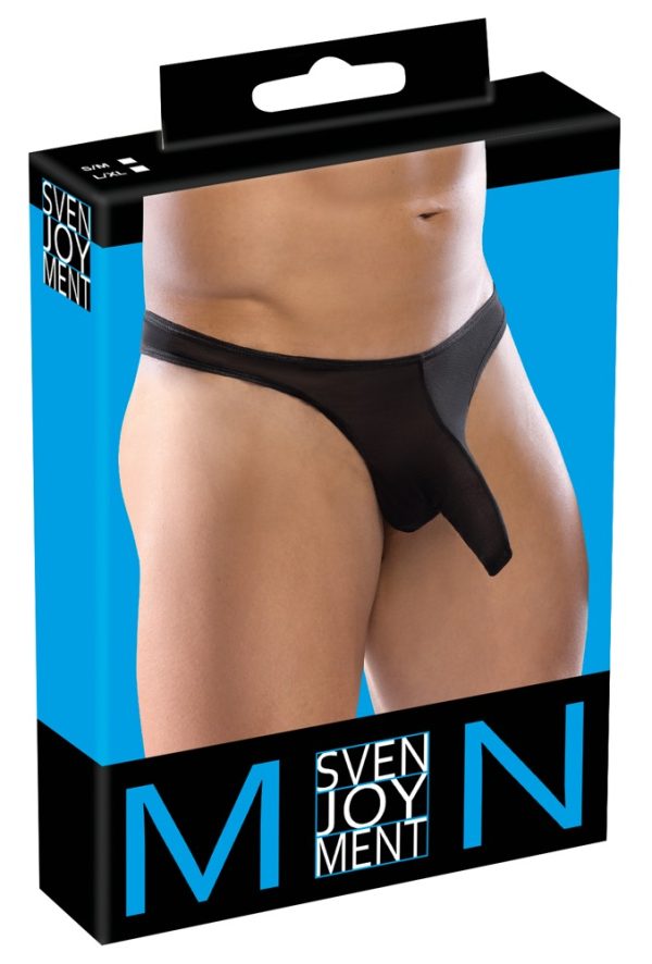 Svenjoyment Herren-Netzbeutel Schwarz, Größe M, Sexy Transparent