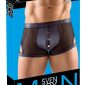 Svenjoyment Netz-Pants in Schwarz, mit verstellbaren Schenkelriemen und Druckknopfleiste – Verpackung
