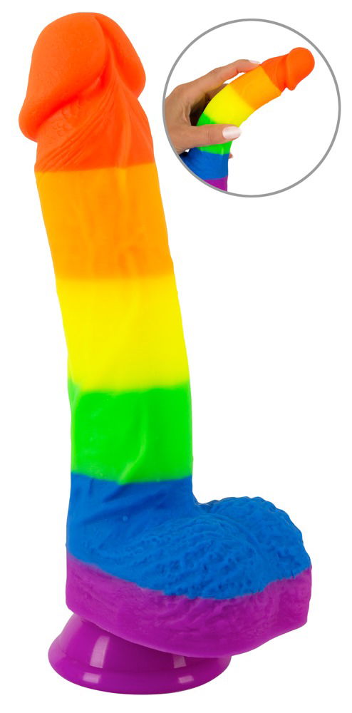 You2Toys Silicone PRIDE! Regenbogen Dildo - 21 cm