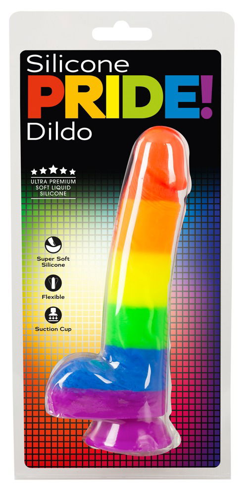 You2Toys Silicone PRIDE! Regenbogen Dildo - 21 cm