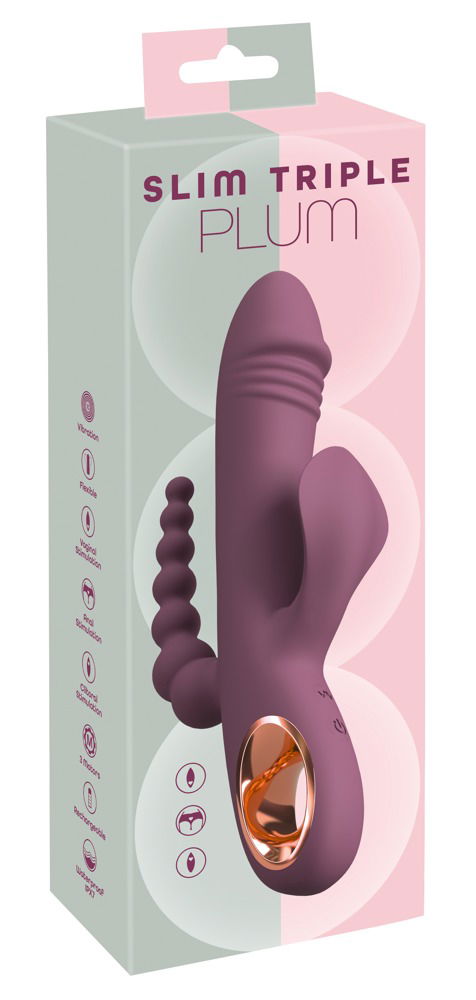 You2Toys Slim Triple Plum 3-in-1-Vibrator