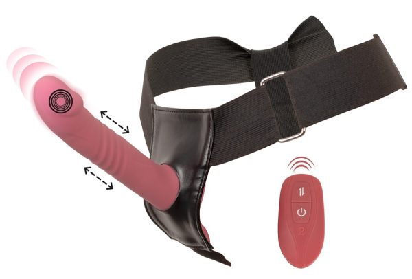 You2Toys Strap-On Set mit Stoßvibrator und Fernbedienung, Schwarz