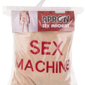 Sex Machine Schürze mit Riesigem Plüsch-Penis, , Größe: 66 cm x 54 cm, Farbe: Nude/Rot