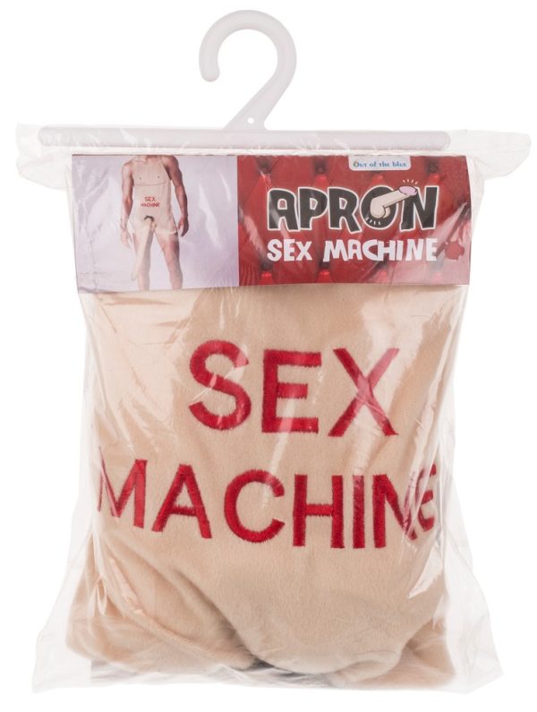 Sex Machine Schürze mit Riesigem Plüsch-Penis, , Größe: 66 cm x 54 cm, Farbe: Nude/Rot