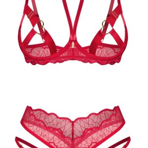 Obsessive Ouvert-Set Cupide Desir in Rot