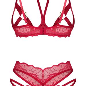 Obsessive Ouvert-Set Cupide Desir in Rot