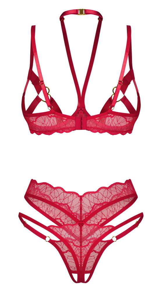 Obsessive Ouvert-Set Cupide Desir in Rot