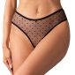 Obsessive Panties ouvert Nuites - Noble Schwarze Transparenz mit Pünktchen – A