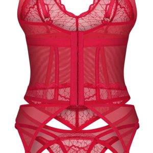 Obsessive Cupide Desir Strapshemd und String in Sinnlichem Rot Obsessive Cupide Desir Strapshemd und String in Sinnlichem Rot – Hollow Rückseite