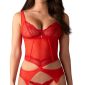 Obsessive Cupide Desir Strapshemd und String in Sinnlichem Rot – A