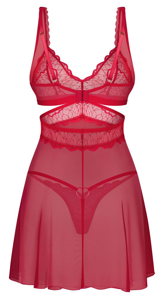 Obsessive Cupide Desir Babydoll Set - Sinnliches Rot